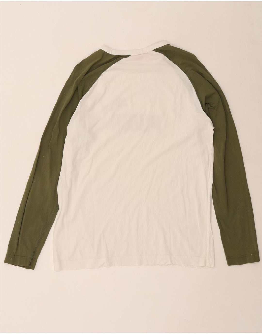 Puma Mens Graphic T-Shirt Long Sleeve Medium White Colourblock