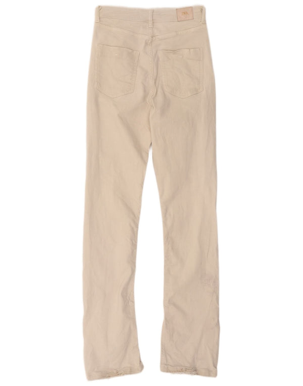 Zara Womens Straight Jeans EU 36 XS W26 L32 Beige