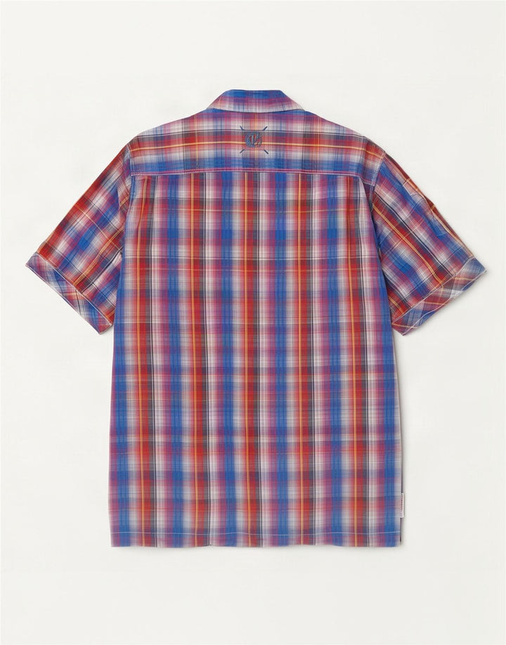 Fat Face Mens Short Sleeve Shirt Medium Multicoloured Check Cotton