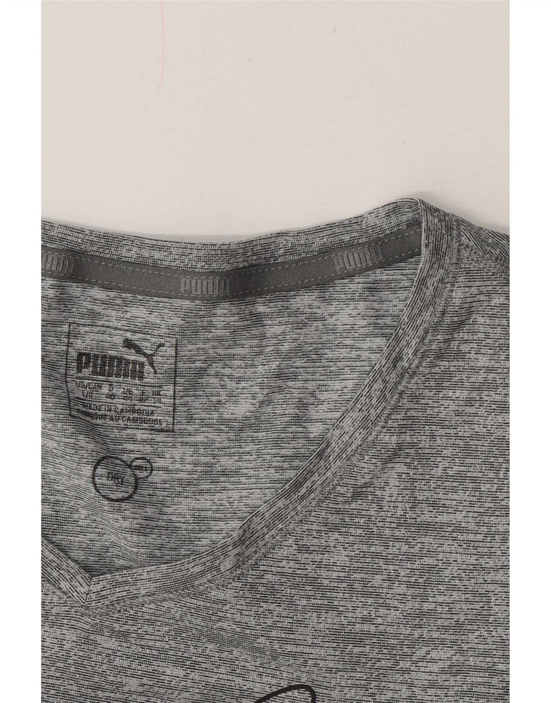 Puma Womens Graphic T-Shirt Top UK 14 Large Grey Flecked