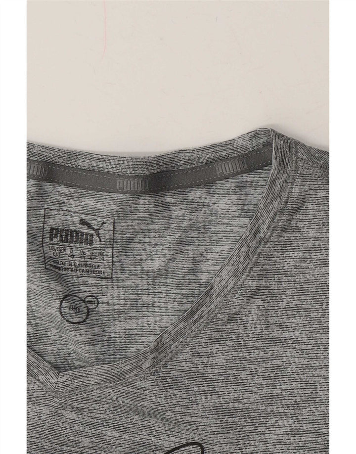 Puma Womens Graphic T-Shirt Top UK 14 Large Grey Flecked