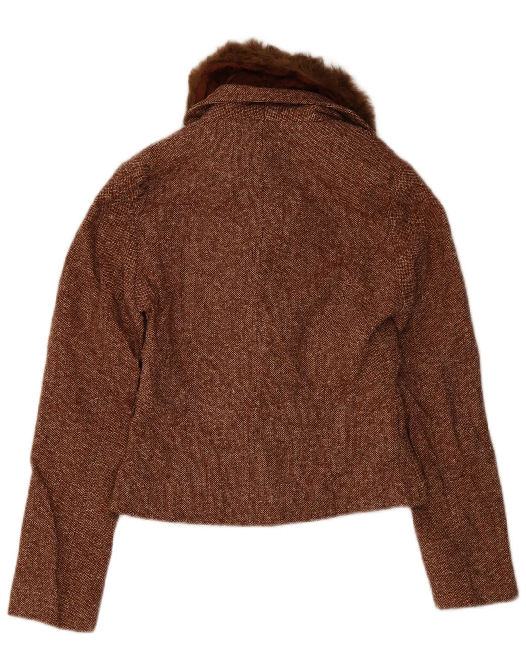 Pimkie Womens 1 Button Blazer Jacket UK 10 Small Brown Flecked