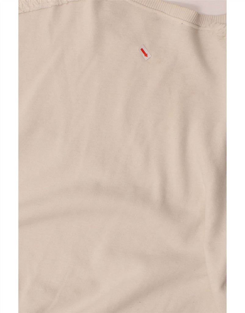 ZARA Womens Oversized Sweatshirt Jumper UK 10 Small White Cotton Vintage Zara and Second-Hand Zara from Messina Hembry 