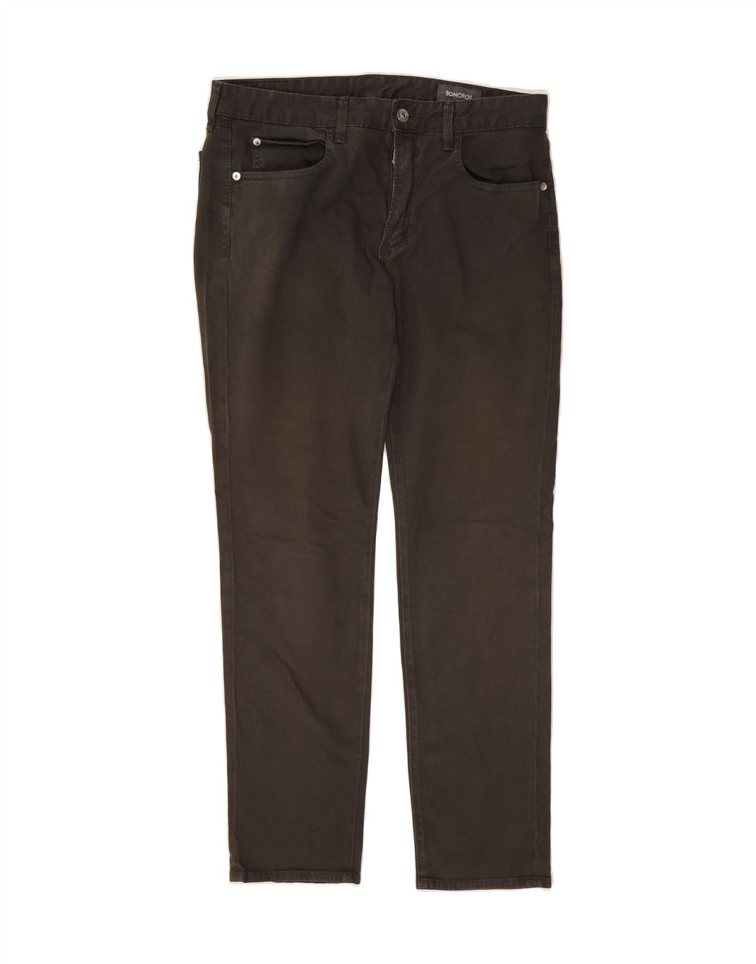 BONOBOS Mens Slim Casual Trousers W32 L30 Grey Cotton Vintage BONOBOS and Second-Hand BONOBOS from Messina Hembry 