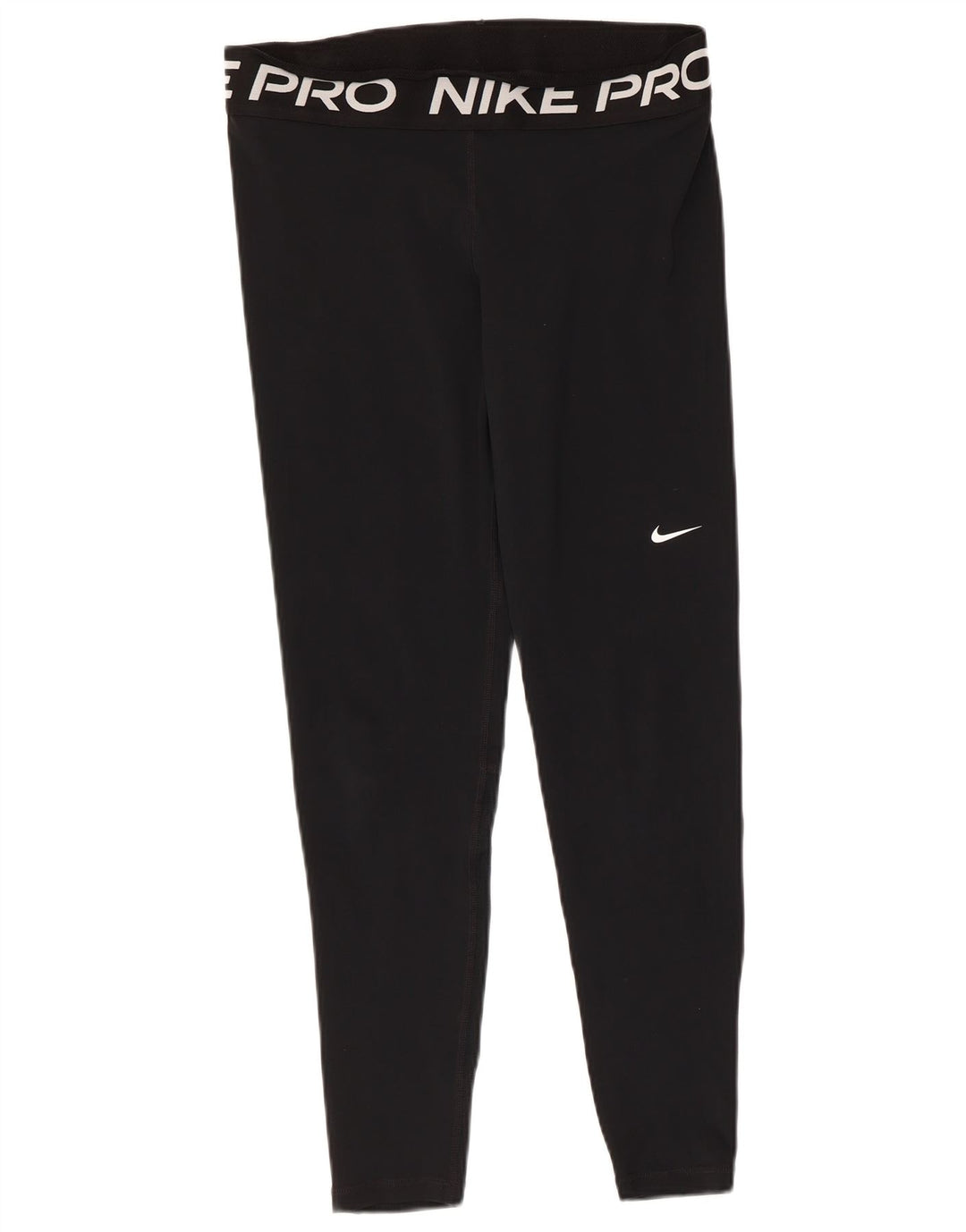 Nike Womens Dri Fit Graphic Leggings Large Black Polyester
