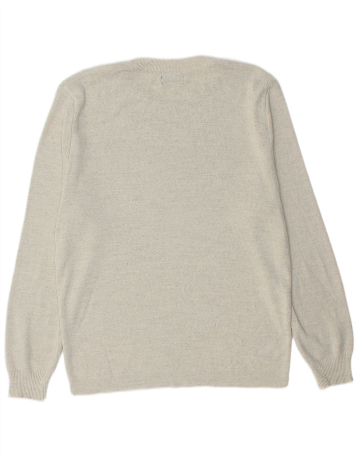 Zara Mens Crew Neck Jumper Sweater XL Grey