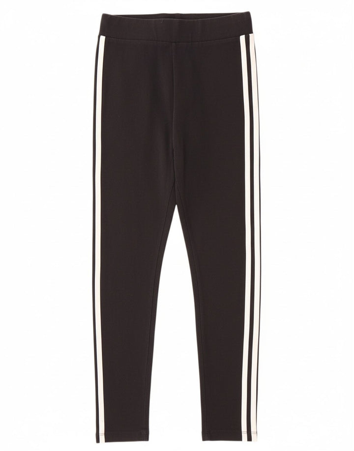 ADIDAS Womens Leggings UK 8/10 Small  Black Cotton