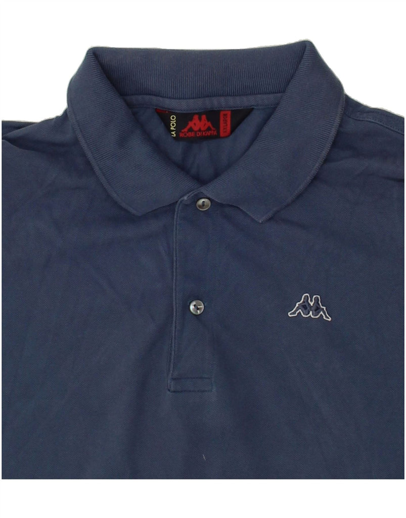 KAPPA Mens Polo Shirt 2XL Navy Blue Cotton Vintage Kappa and Second-Hand Kappa from Messina Hembry 