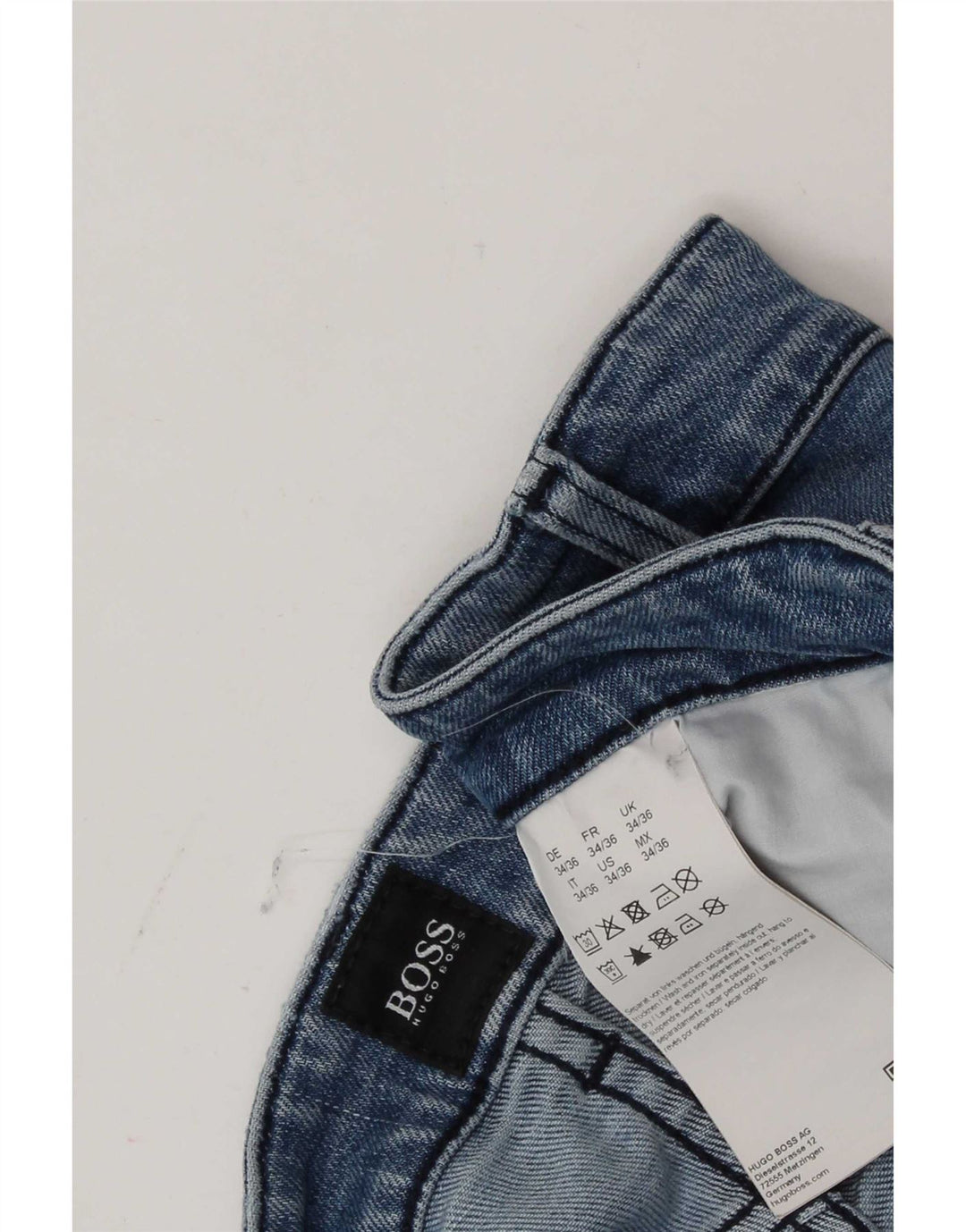 Hugo Boss Mens Slim Jeans W34 L36 Blue Cotton