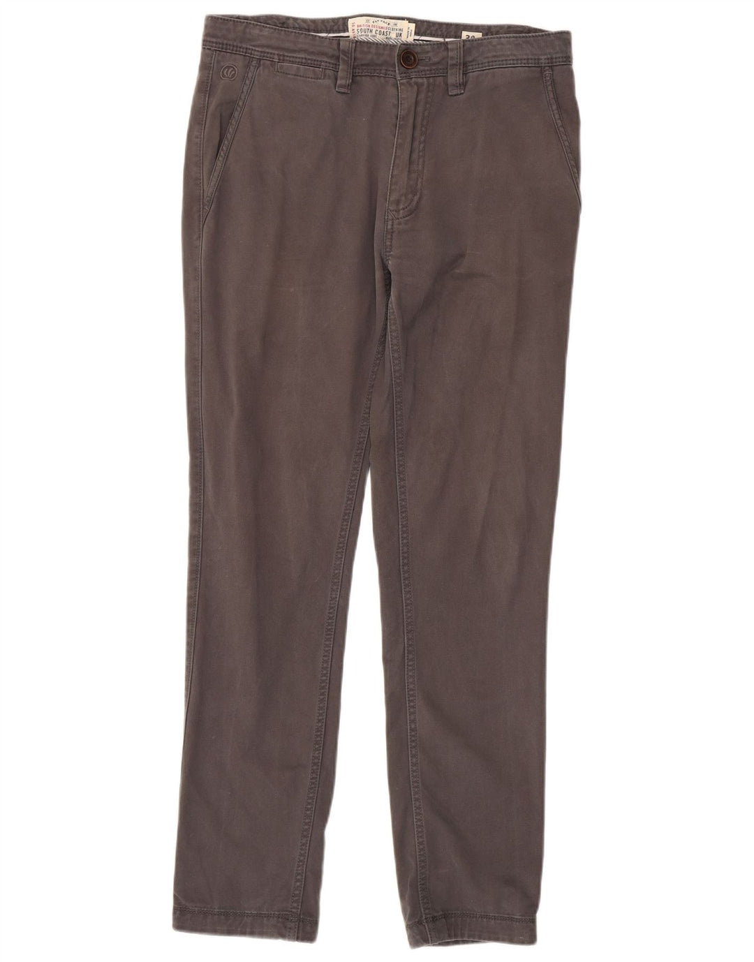 Fat Face Mens Slim Chino Trousers W32 L31 Grey Cotton