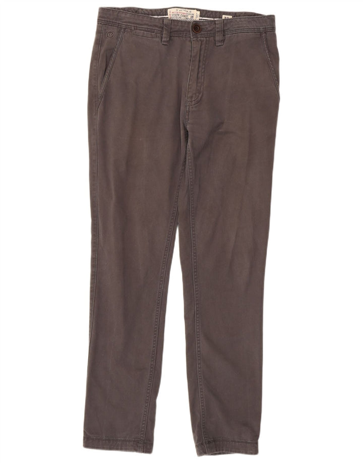 Fat Face Mens Slim Chino Trousers W32 L31 Grey Cotton