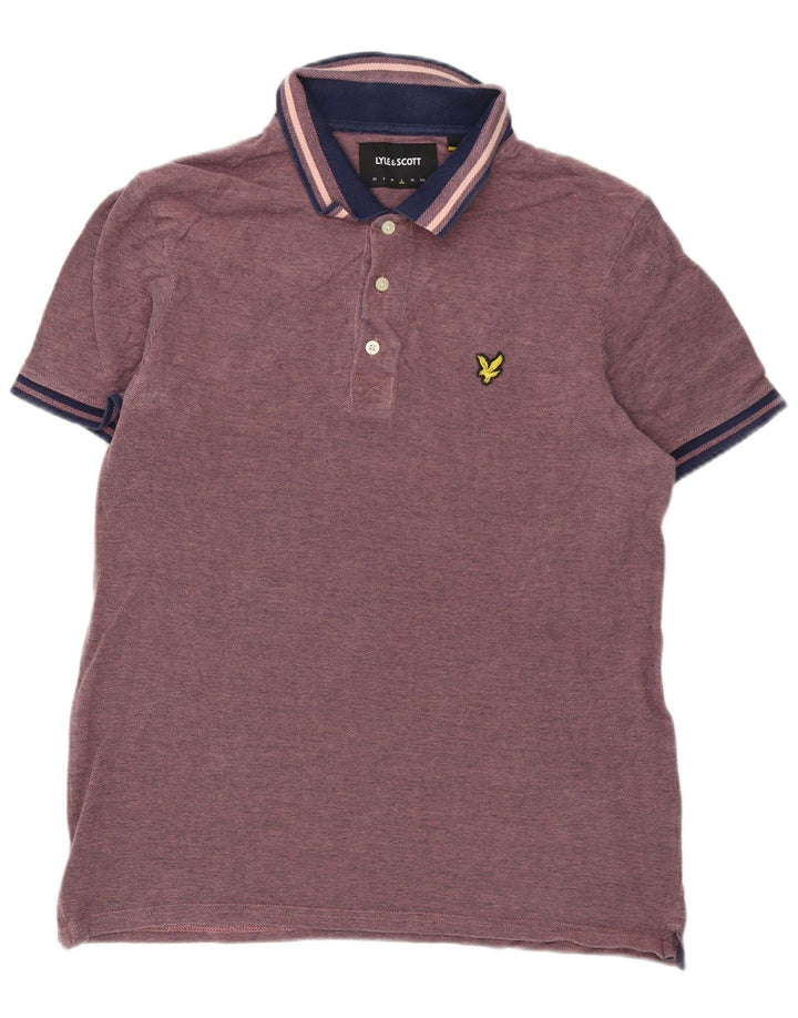 Lyle & Scott Mens Polo Shirt Large Pink Cotton
