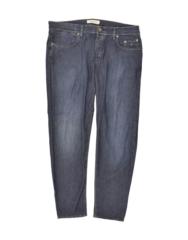 SIVIGLIA Mens Slim Jeans W42 L30  Navy Blue Cotton Vintage SIVIGLIA and Second-Hand SIVIGLIA from Messina Hembry 