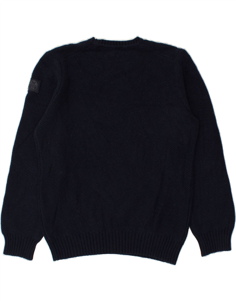 NORTH SAILS Mens Crew Neck Jumper Sweater Medium Navy Blue Cotton | Vintage North Sails | Thrift | Second-Hand North Sails | Used Clothing | Messina Hembry 