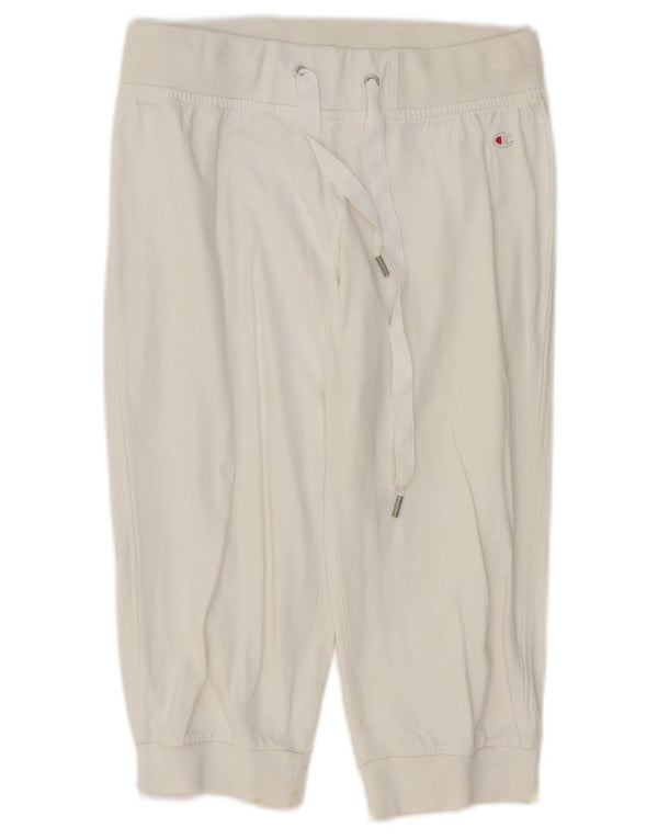 Champion Womens Heritage Classics Bermuda Sport Shorts UK 4 XS White Cotton