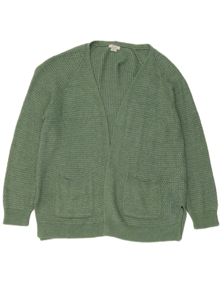 Fat Face Womens Open Cardigan Sweater UK 12 Medium Green Acrylic