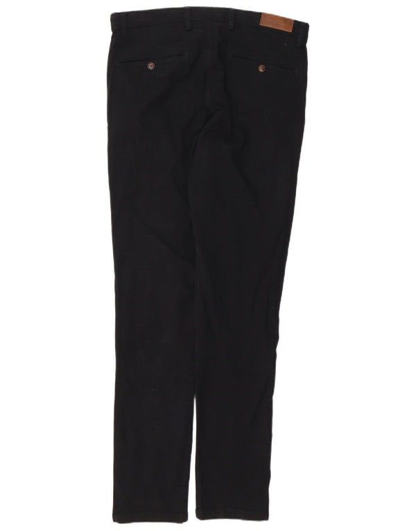 Jack & Jones Mens Slim Chino Trousers W32 L34 Black Cotton