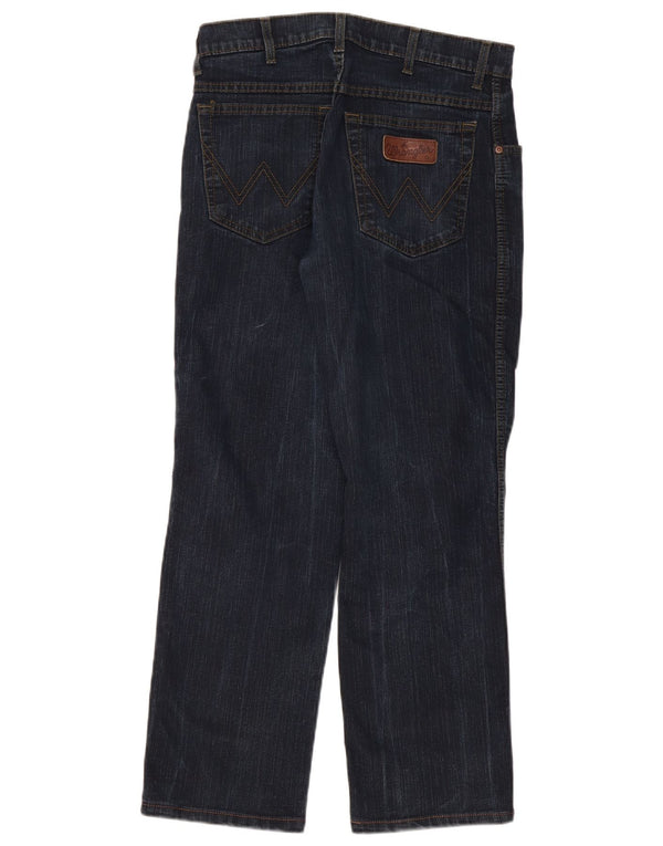 Wrangler Mens Texas Stretch Straight Jeans W31 L30 Navy Blue Cotton