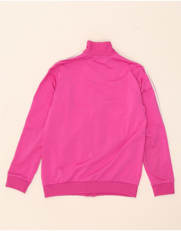 Adidas Girls Tracksuit Top Jacket 11-12 Years Pink Colourblock