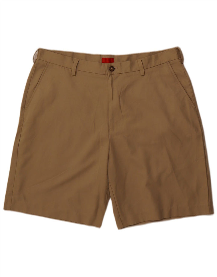 Izod Mens Chino Shorts W38 XL Beige Polyester