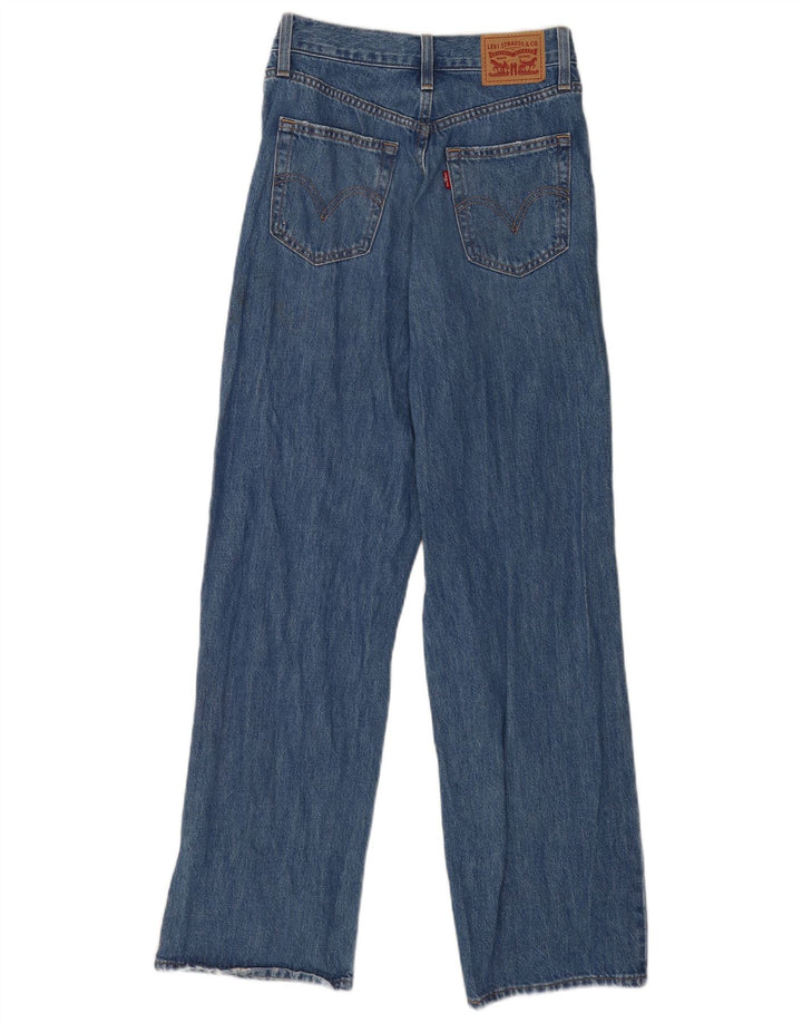 Levi's Womens Distressed High Rise Straight Jeans W26 L31 Blue Cotton