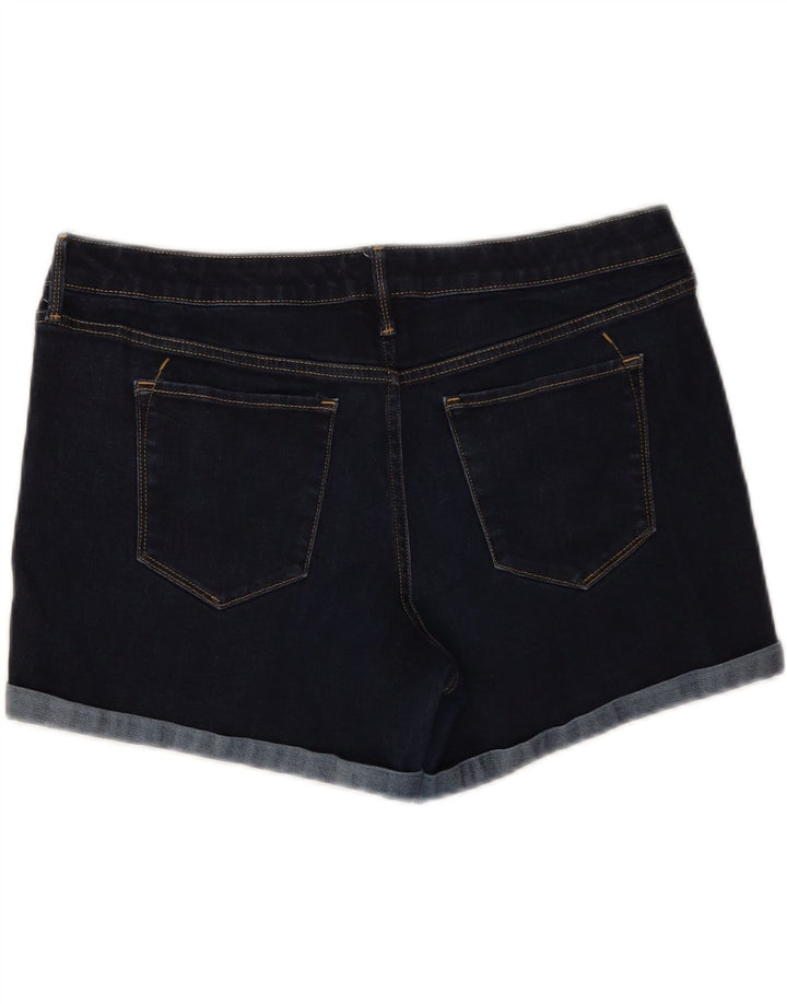 MOSSIMO Womens Mid Rise Denim Shorts US 10 Medium W36 Navy Blue Cotton Vintage Mossimo and Second-Hand Mossimo from Messina Hembry 