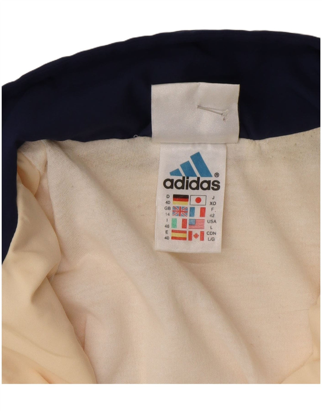 Adidas Womens Oversized Tracksuit Top Jacket UK 14 Large Yellow Polyester