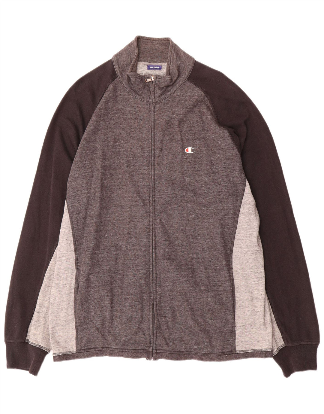 Champion Mens Tracksuit Top Jacket 2XL Grey Colourblock