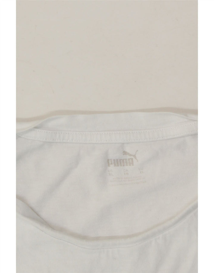 PUMA Womens Graphic T-Shirt Top UK 18 XL White Vintage Puma and Second-Hand Puma from Messina Hembry 