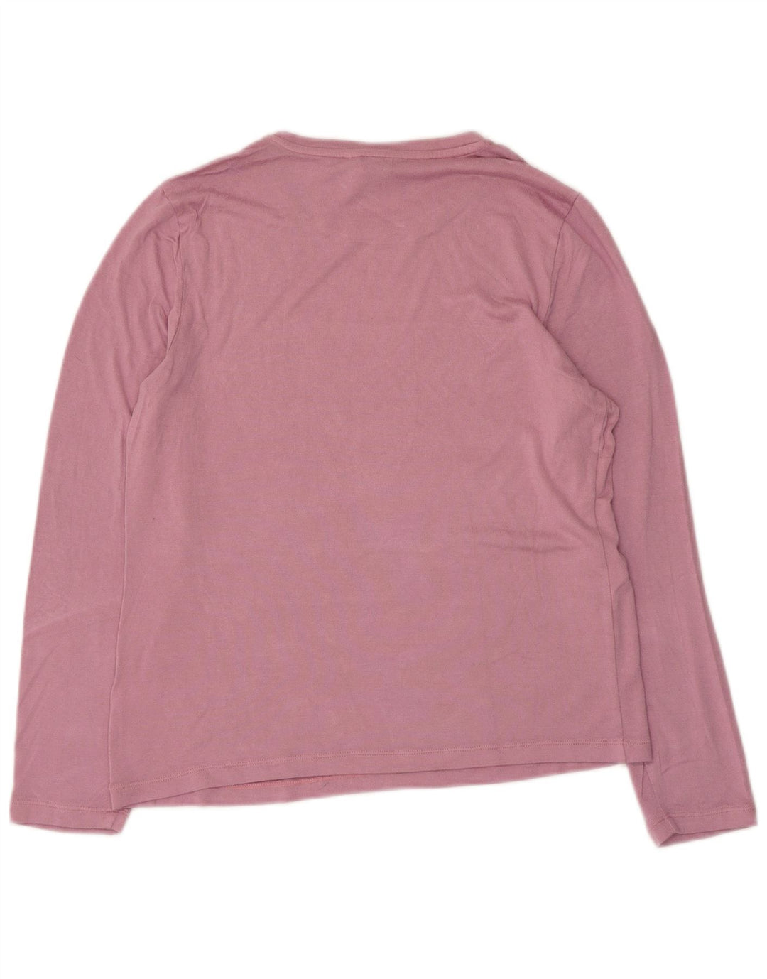 Marks & Spencer Womens Top Long Sleeve UK 16 Large Pink Viscose