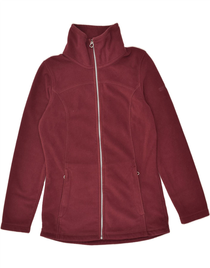 REGATTA Womens Fleece Jacket UK 12 Medium  Maroon Polyester | Vintage Regatta | Thrift | Second-Hand Regatta | Used Clothing | Messina Hembry 