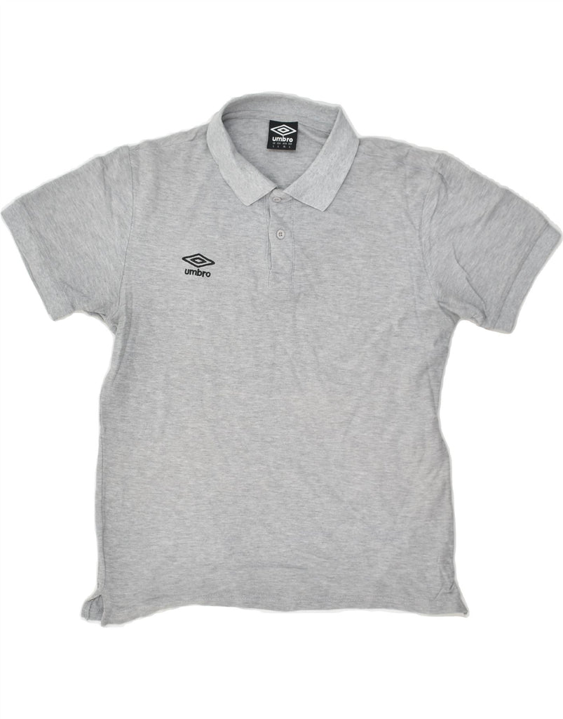 UMBRO Mens Slim Polo Shirt Large Grey Cotton | Vintage Umbro | Thrift | Second-Hand Umbro | Used Clothing | Messina Hembry 