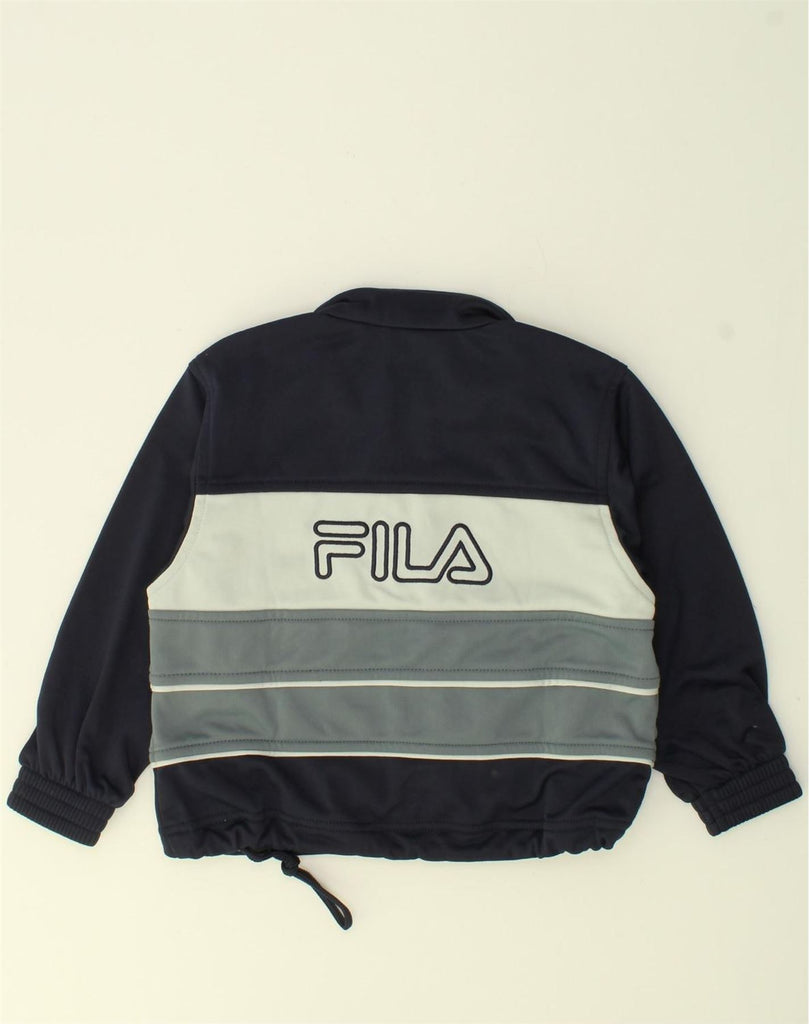 FILA Baby Boys Graphic Tracksuit Top Jacket 18-24 Months Navy Blue | Vintage Fila | Thrift | Second-Hand Fila | Used Clothing | Messina Hembry 