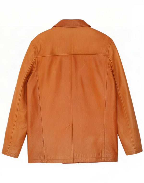 Vintage Mens Leather Jacket EU 48 Medium Brown Classic