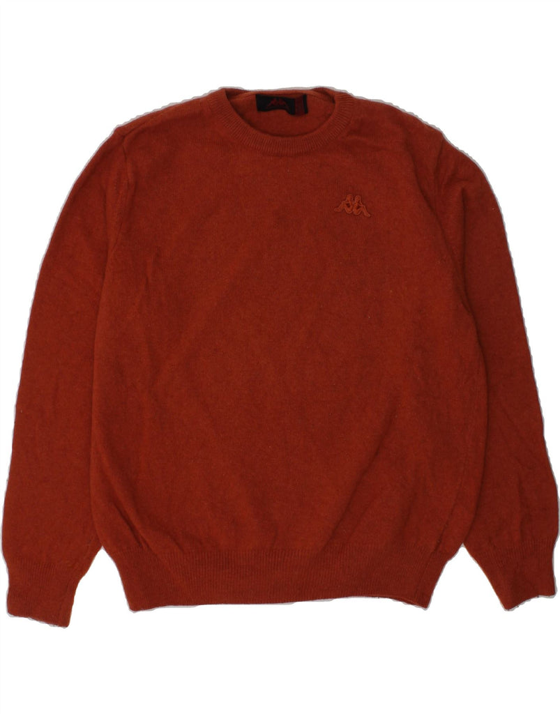 KAPPA Boys Crew Neck Jumper Sweater 7-8 Years Medium  Orange Lambswool | Vintage Kappa | Thrift | Second-Hand Kappa | Used Clothing | Messina Hembry 