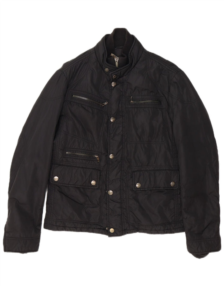 Brema Mens Utility Jacket IT 50 Large Black Polyester