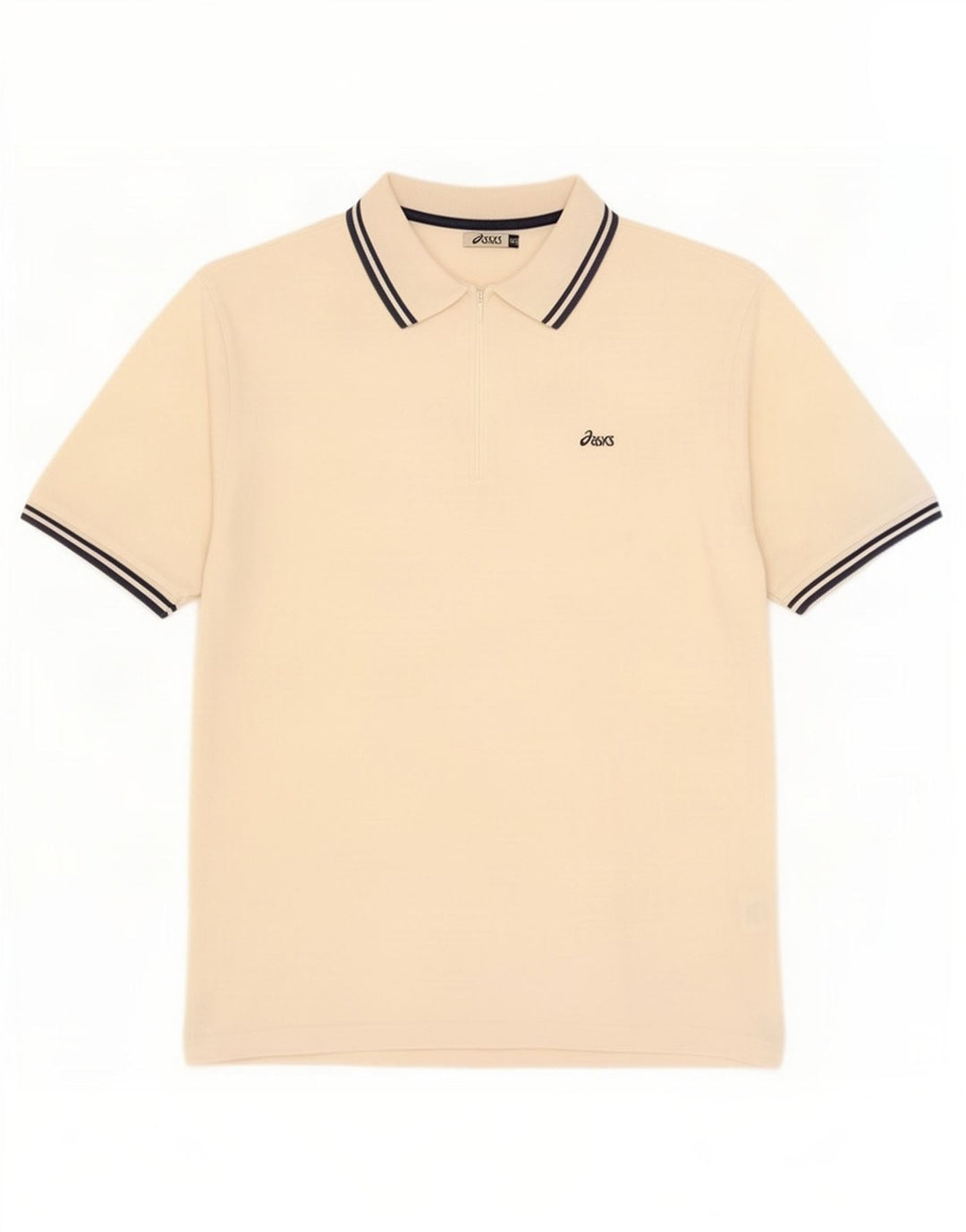 Asics Mens Polo Shirt 2XL Beige Cotton