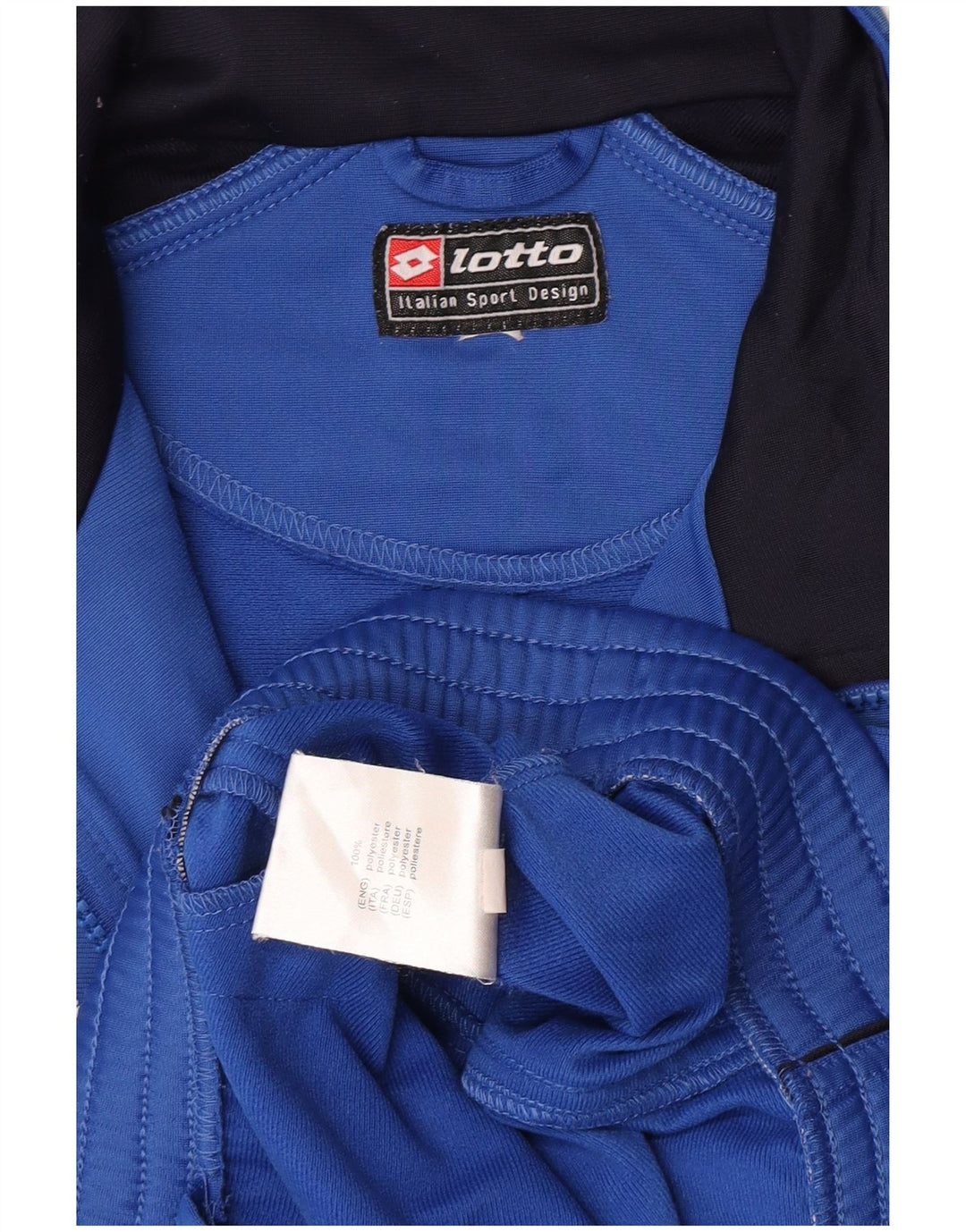 Lotto Mens Tracksuit Top Jacket UK 38/40 Medium Blue Colourblock Polyester