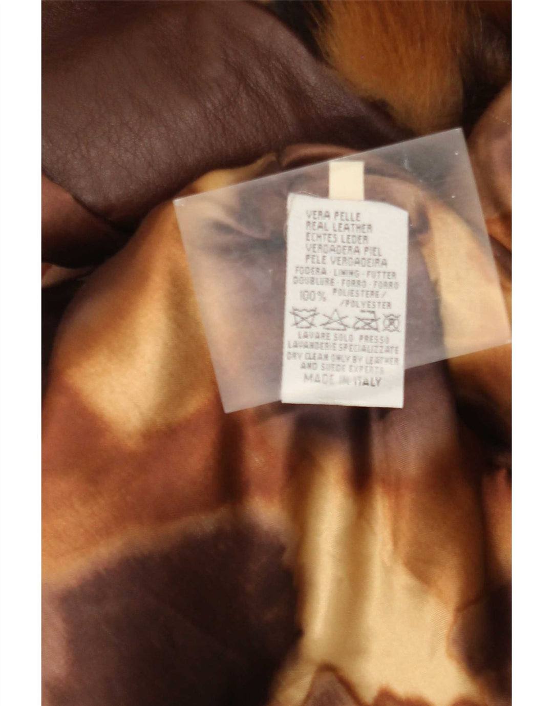 Anna Paola Womens Leather Coat IT 44 Medium Brown