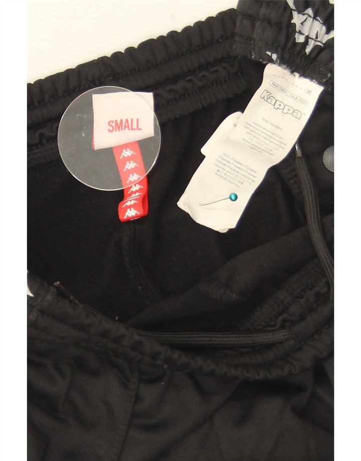 Kappa Mens Graphic Tracksuit Trousers Small Black Polyester