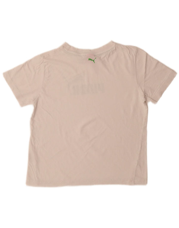 Puma Boys Graphic T-Shirt Top 11-12 Years White