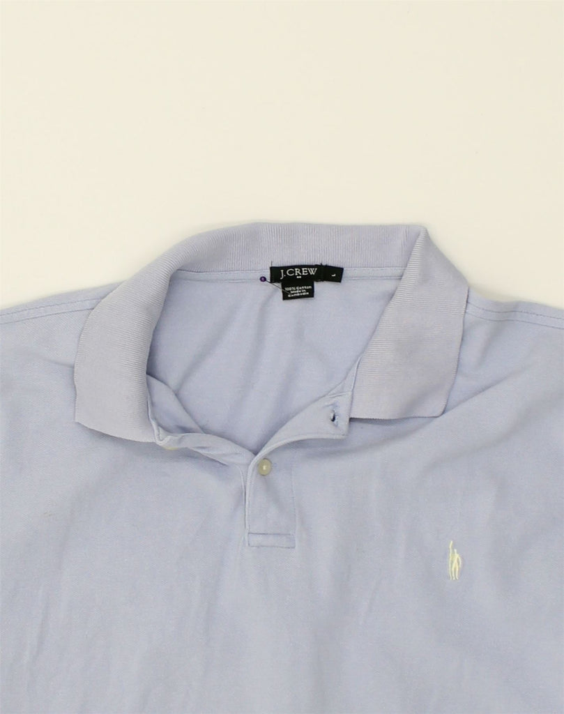 J. CREW Mens Polo Shirt Large Blue Cotton | Vintage J. Crew | Thrift | Second-Hand J. Crew | Used Clothing | Messina Hembry 