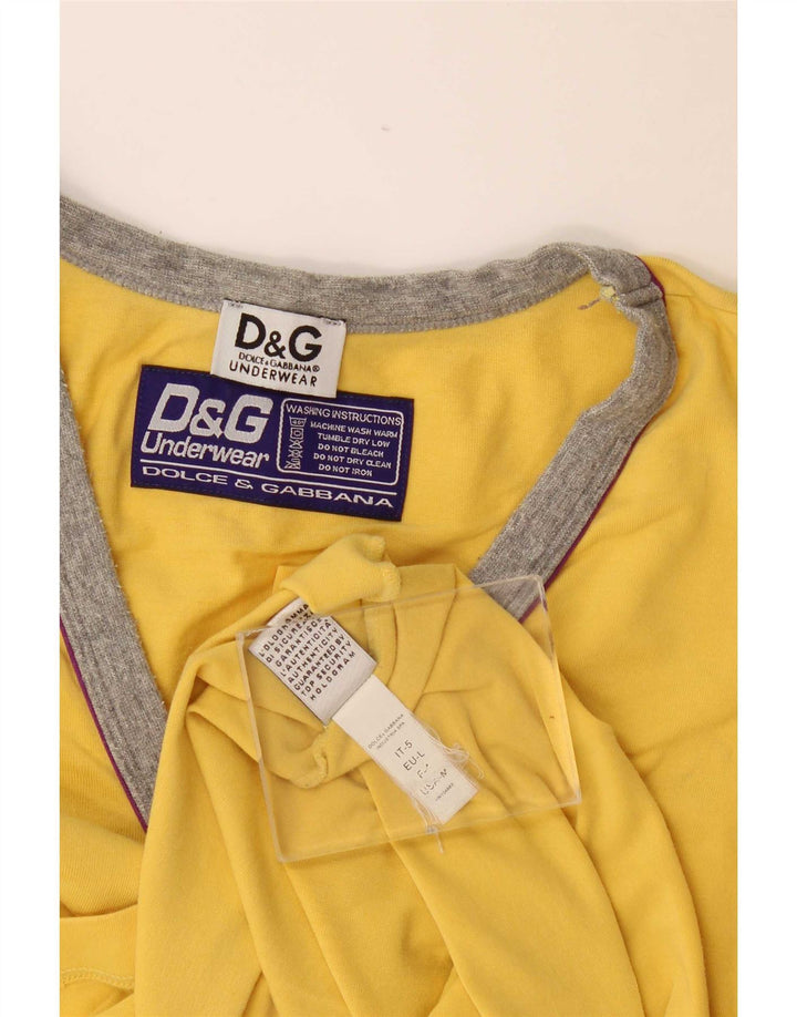 Dolce & Gabbana Mens T-Shirt Top Large Yellow