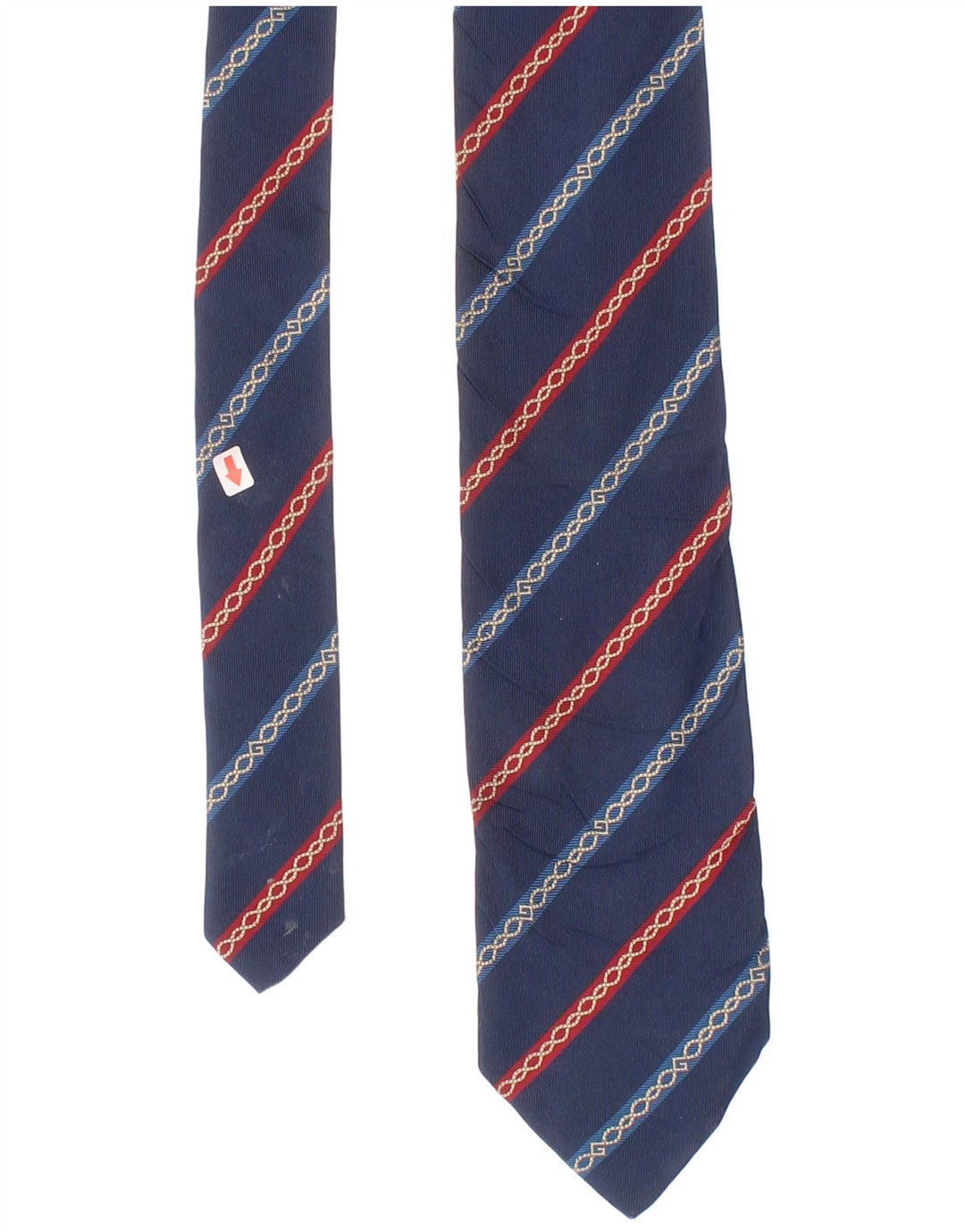 Givenchy Mens Tie One Size Blue Striped Silk Classic