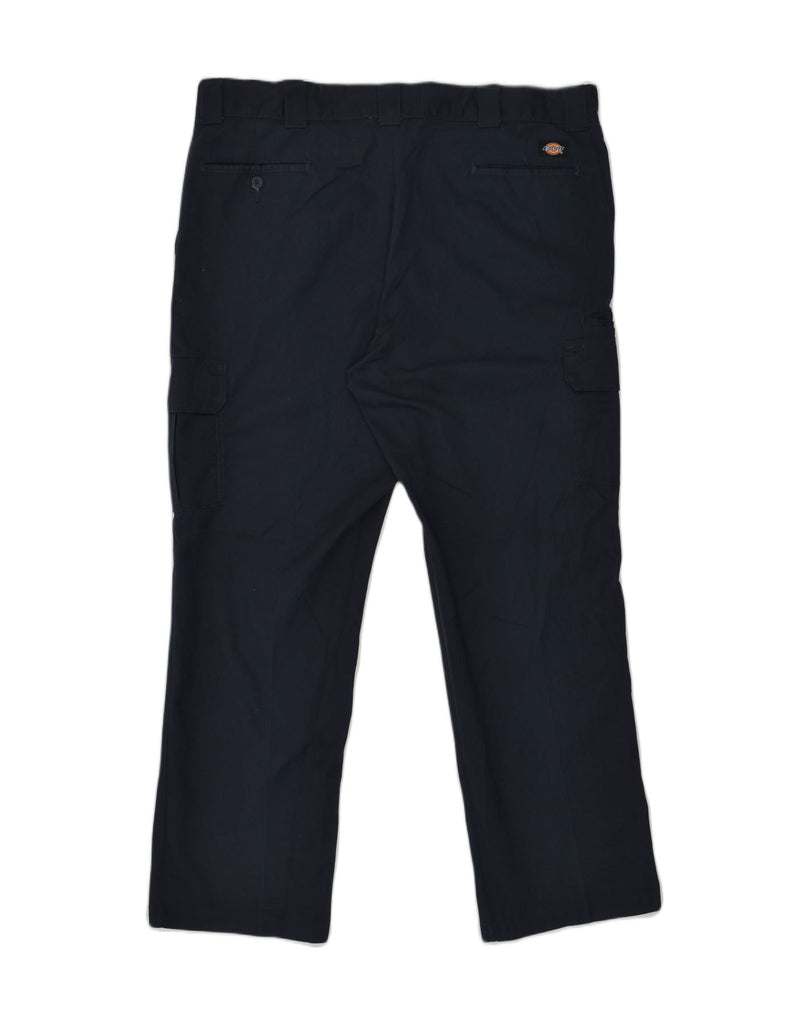 DICKIES Mens Straight Cargo Trousers W42 L32 Navy Blue Polyester | Vintage Dickies | Thrift | Second-Hand Dickies | Used Clothing | Messina Hembry 