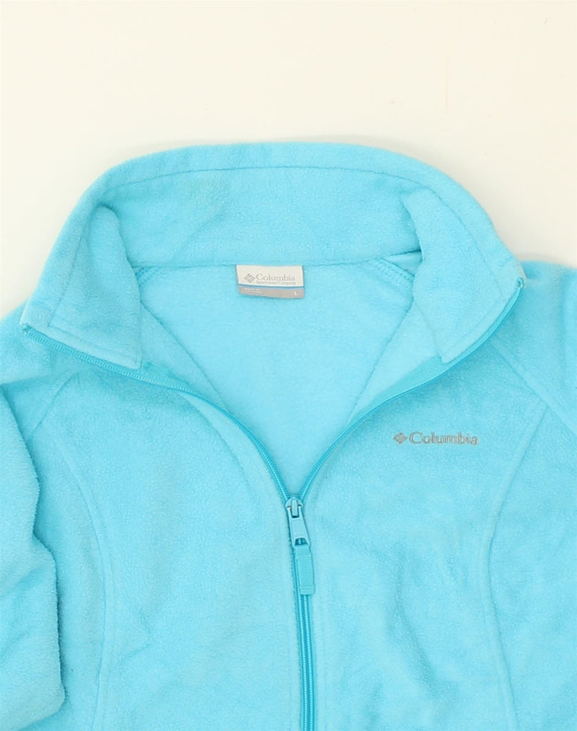 COLUMBIA Womens Fleece Jacket UK 16 Large Blue Polyester | Vintage Columbia | Thrift | Second-Hand Columbia | Used Clothing | Messina Hembry 