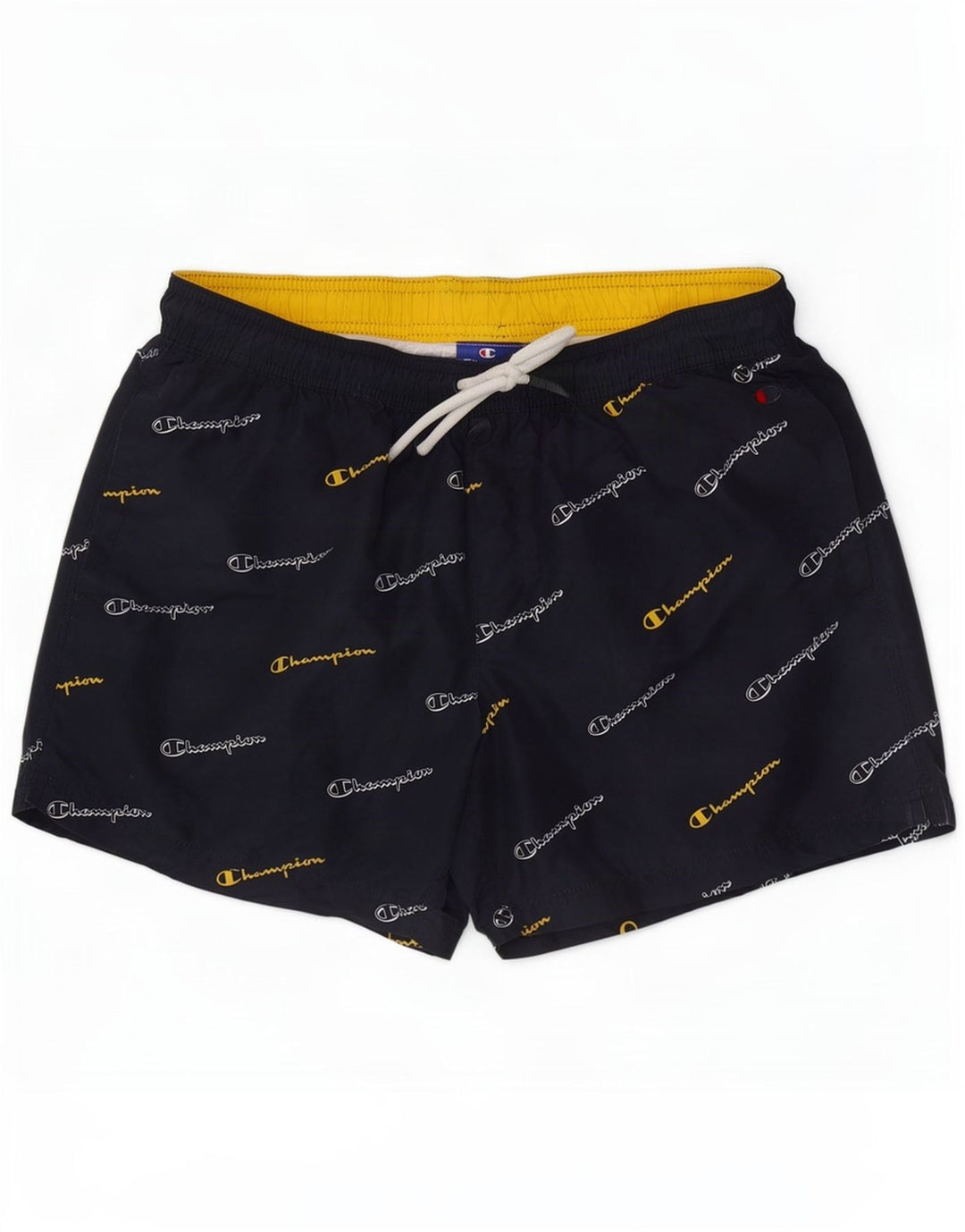 Champion Mens Graphic Swimming Shorts Medium Navy Blue Polyester