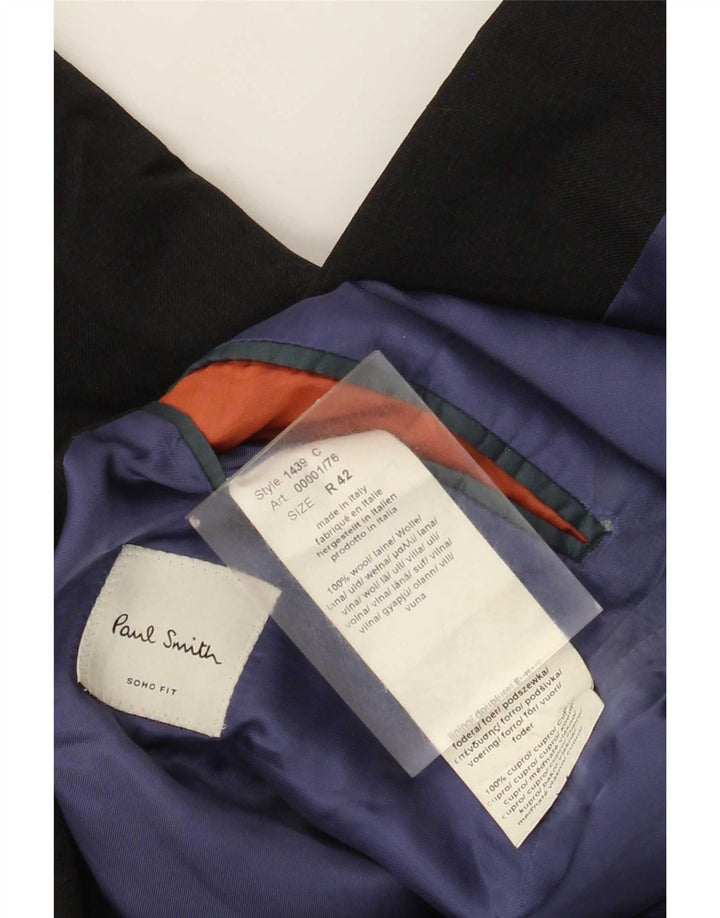 Paul Smith Mens Soho 2 Button Blazer Jacket UK 42 XL Grey Wool