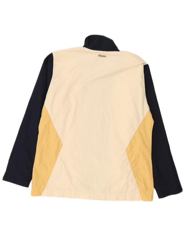 Kappa Womens Tracksuit Top Jacket UK 18 XL Beige Colourblock Polyester