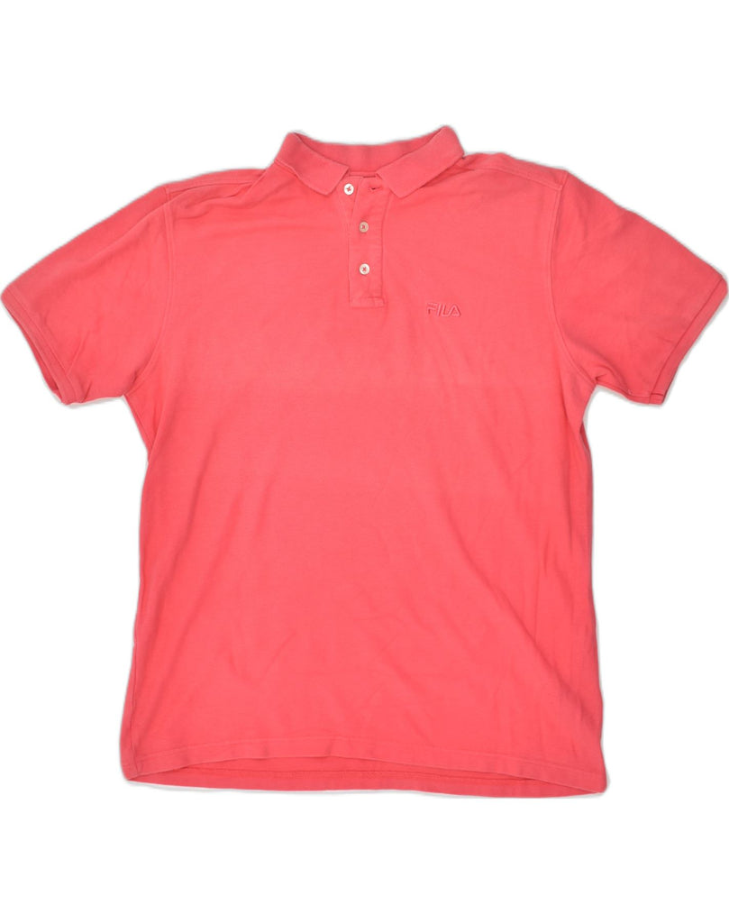 FILA Mens Polo Shirt XL Pink Cotton | Vintage Fila | Thrift | Second-Hand Fila | Used Clothing | Messina Hembry 